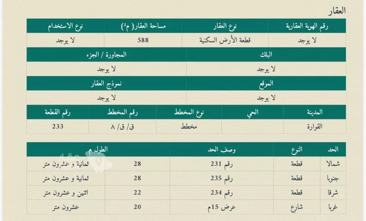 أرض للبيع في شارع ابو سفيان حرب, حي الربوة, مدينة القوارة, منطقة القصيم