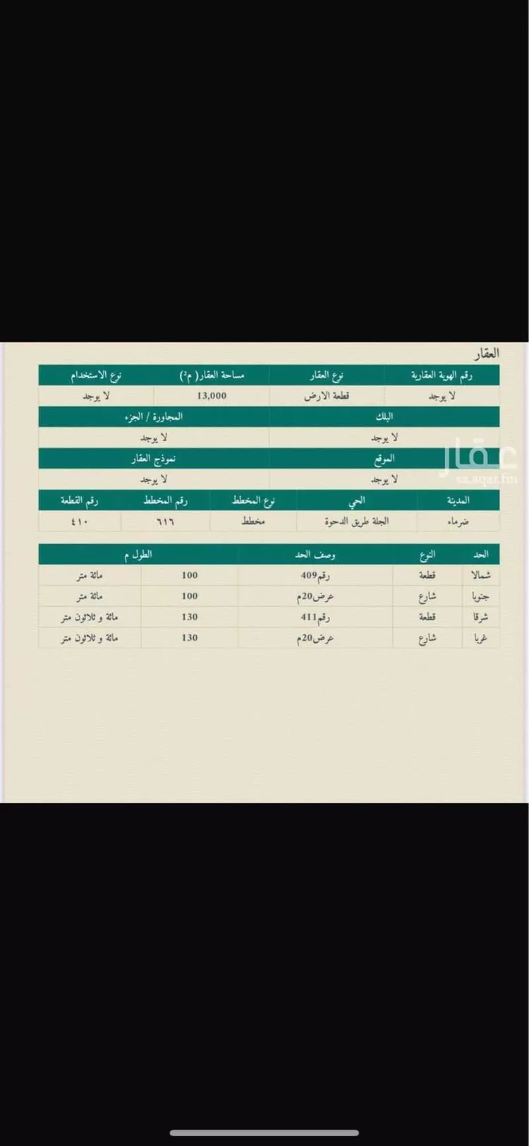 أرض للبيع في حي البينه, مدينة البينه, منطقة الرياض صورة 2