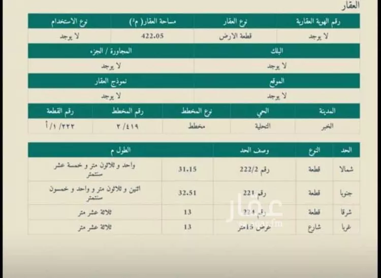 أرض للبيع في حي الرجاء, مدينة الخبر, المنطقة الشرقية
