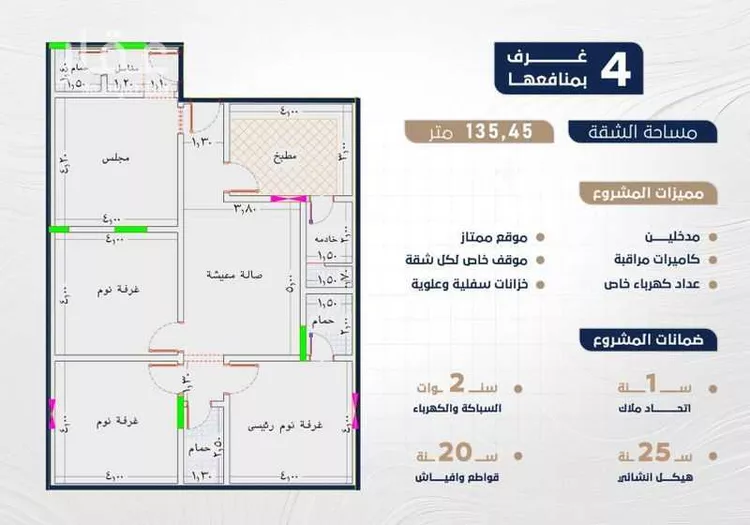 شقة للبيع في شارع اركوان الرومي, حي النعيم, مدينة جدة, منطقة مكة المكرمة صورة 2