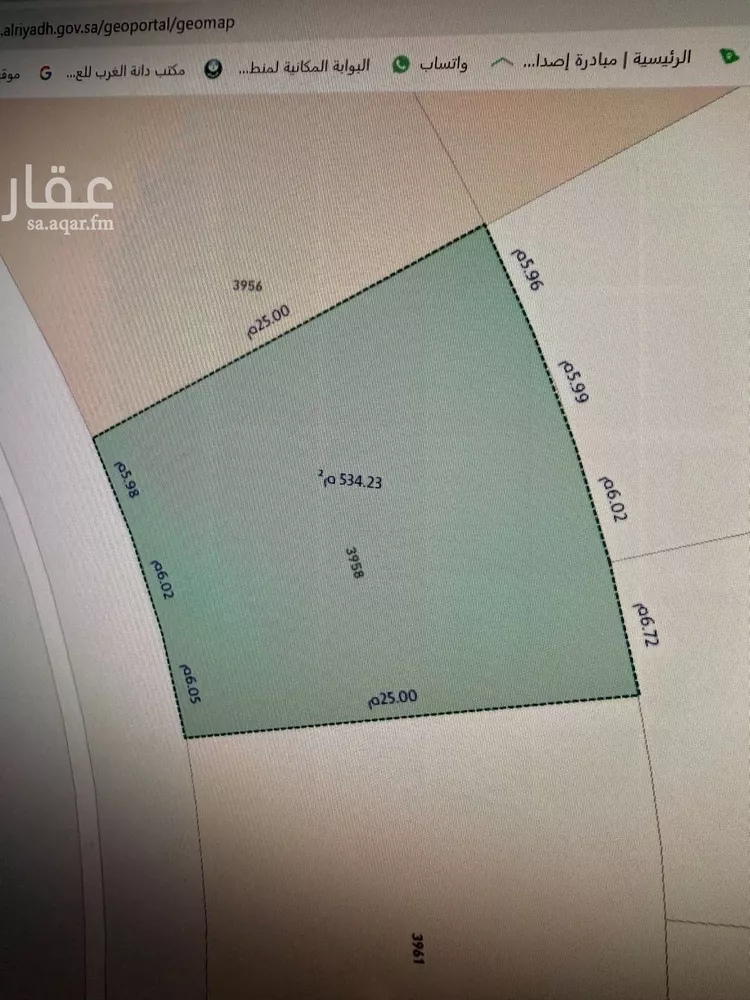 أرض للبيع في شارع ابن أبي الشكر الفلكي, حي المهدية, مدينة الرياض, منطقة الرياض صورة 3