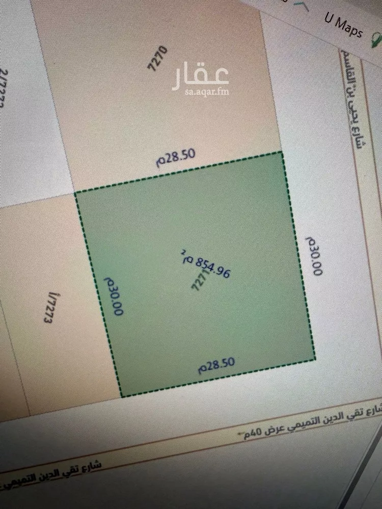 أرض للبيع في شارع تقى الدين التميمى, حي المهدية, مدينة الرياض, منطقة الرياض صورة 5