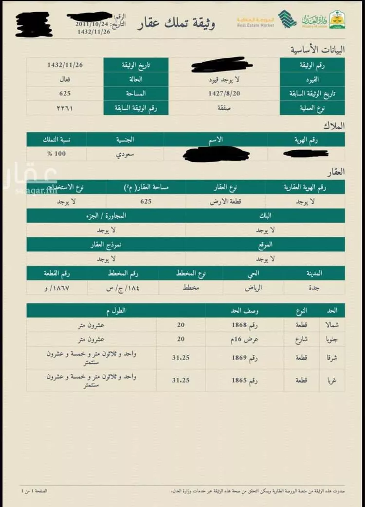 Land for Sale in Jeddah Al Riyadh