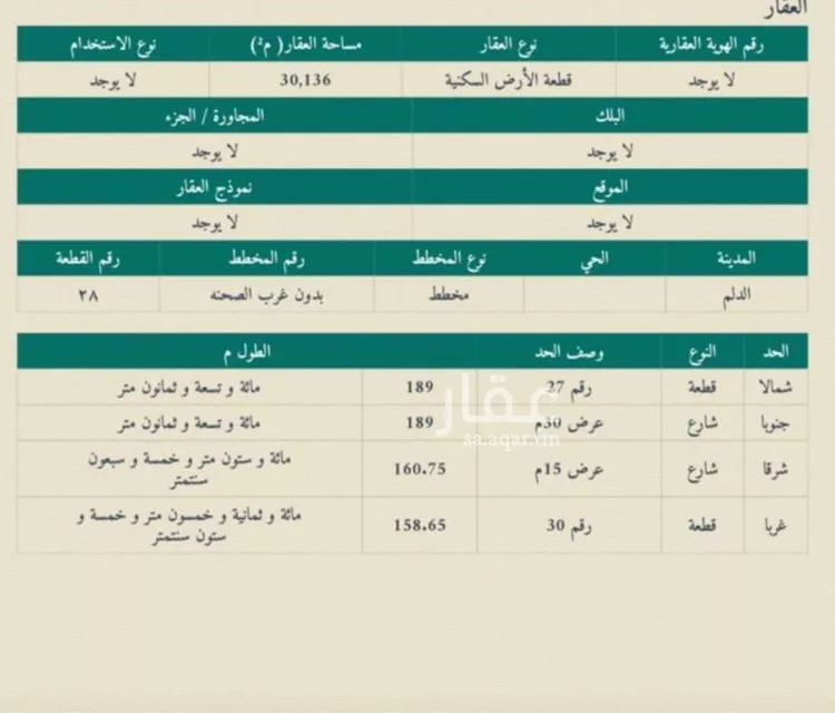 أرض للبيع في شارع شارع الأمير نايف بن عبدالعزيز, حي سدير, مدينة الدلم, منطقة الرياض