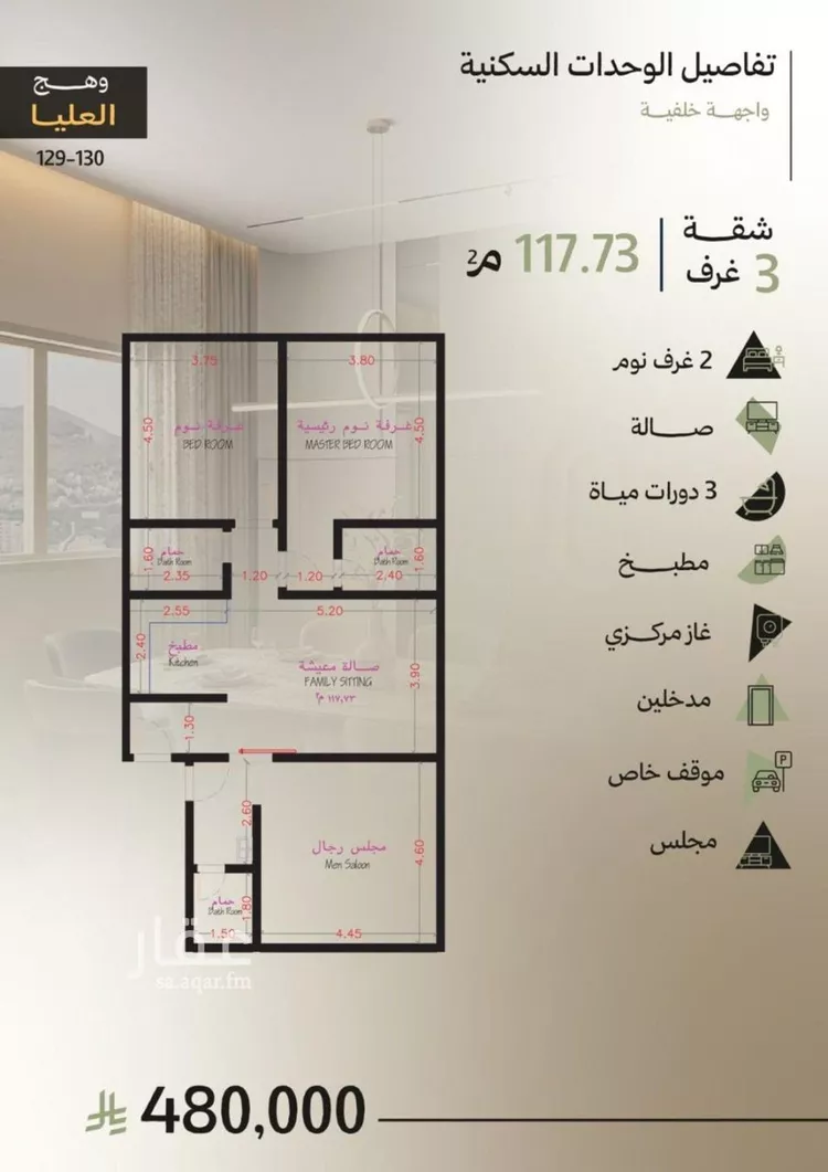 شقة للبيع في حي أبحر الجنوبية, مدينة جدة, منطقة مكة المكرمة صورة 2