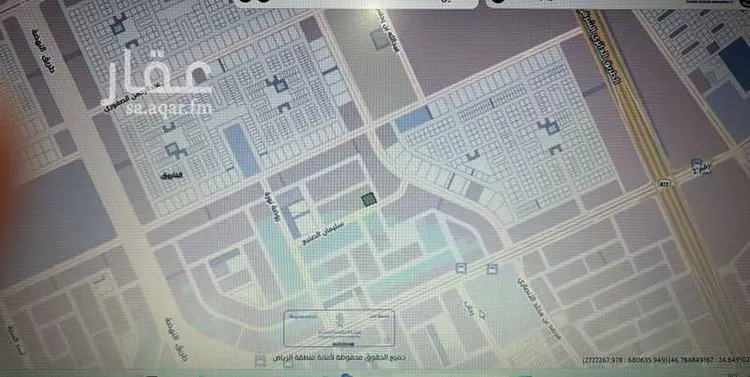 أرض للبيع في شارع سليمان الصنيع, حي الفاروق, مدينة الرياض, منطقة الرياض