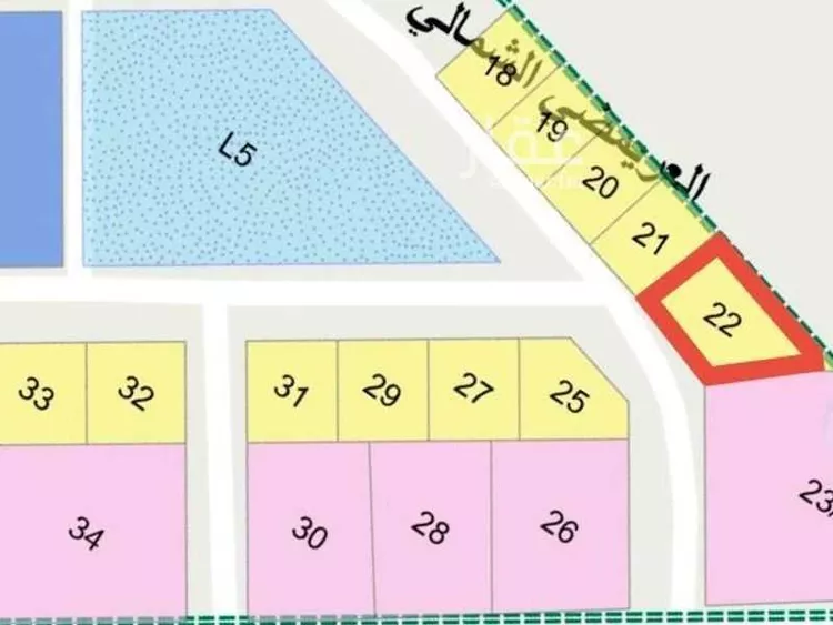 أرض للبيع في شارع غربي, حي العريمضي الشمالي, مدينة بريدة, منطقة القصيم صورة 3