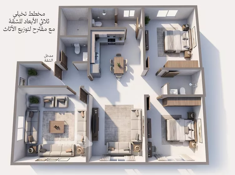 شقة للإيجار في شارع البلقاء, حي الروابي, مدينة الرياض, منطقة الرياض 7