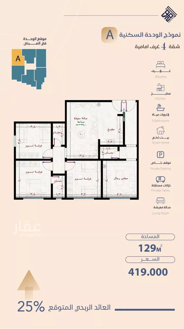 Apartment for Sale in Jeddah Al Yaqout