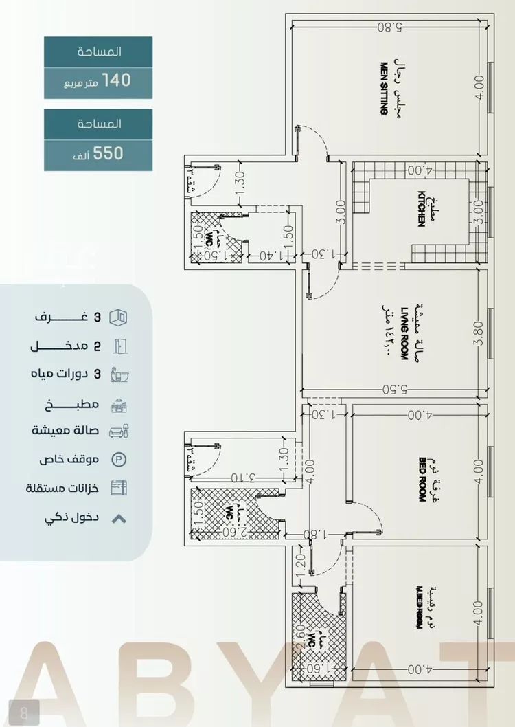 شقة للبيع في شارع ابراهيم العواجي, حي الحمراء, مدينة جدة, منطقة مكة المكرمة