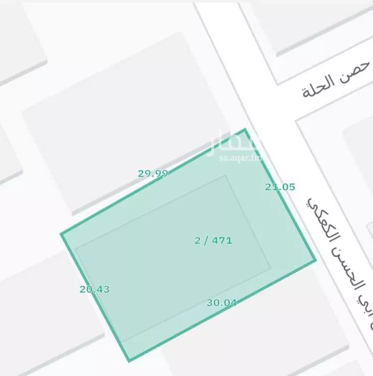 أرض للبيع في شارع حصن الحلة, حي العزيزية, مدينة الرياض, منطقة الرياض