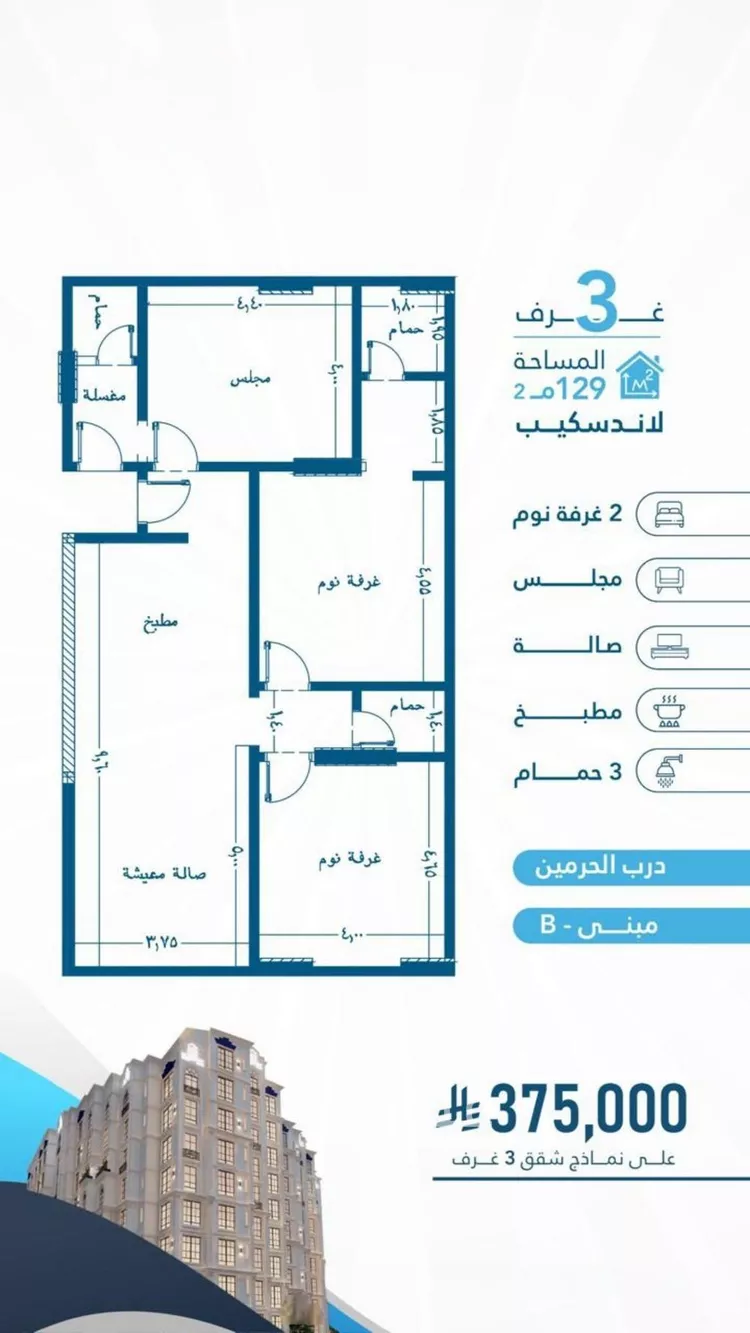 شقة للبيع في شارع الأمير عبدالعزيز بن عبدالل, حي الفيحاء, مدينة جدة, منطقة مكة المكرمة