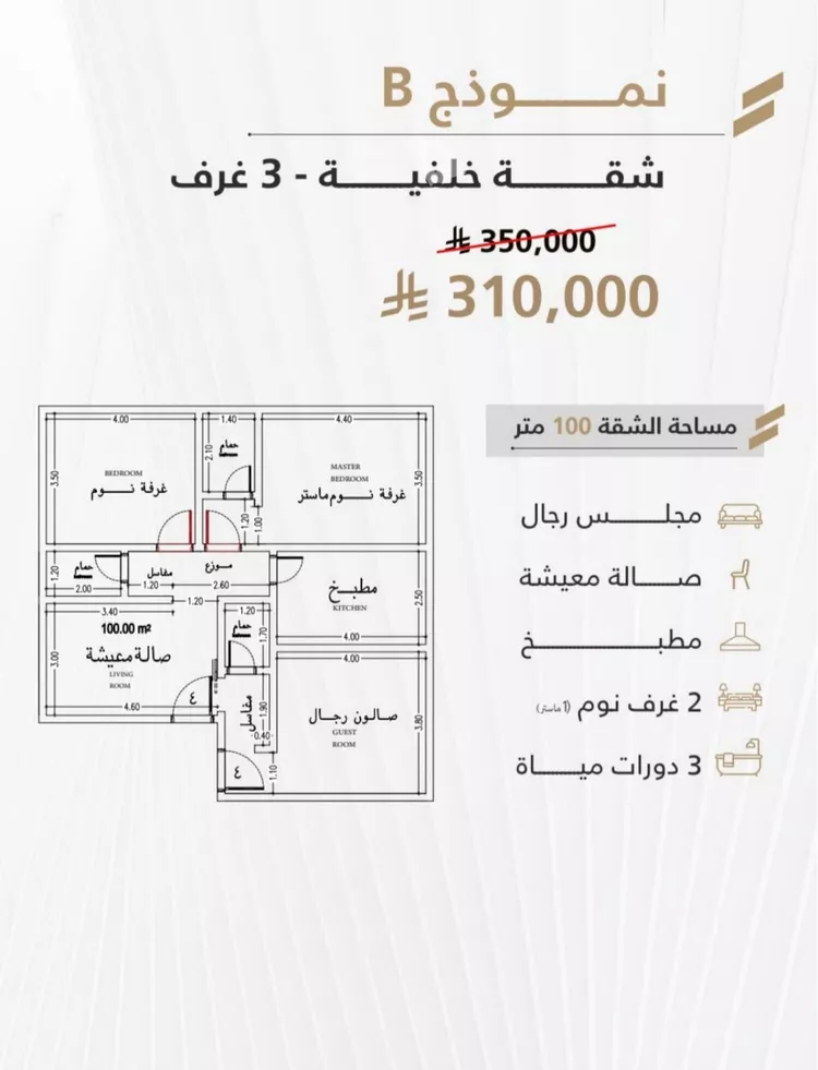 شقة للبيع في شارع ابن غنام, حي الربوة, مدينة جدة, منطقة مكة المكرمة صورة 4