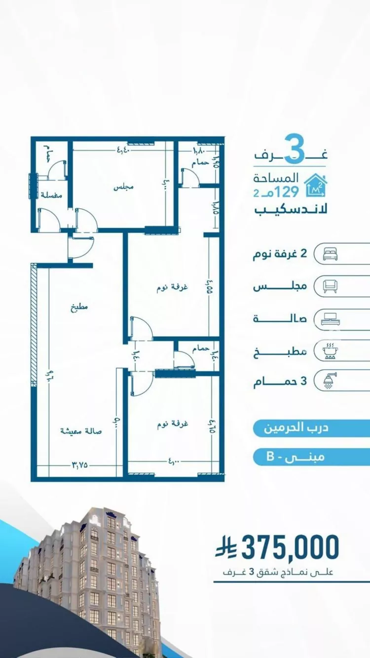 شقة للبيع في شارع عبدالله عمر نصيف, حي الفيحاء, مدينة جدة, منطقة مكة المكرمة