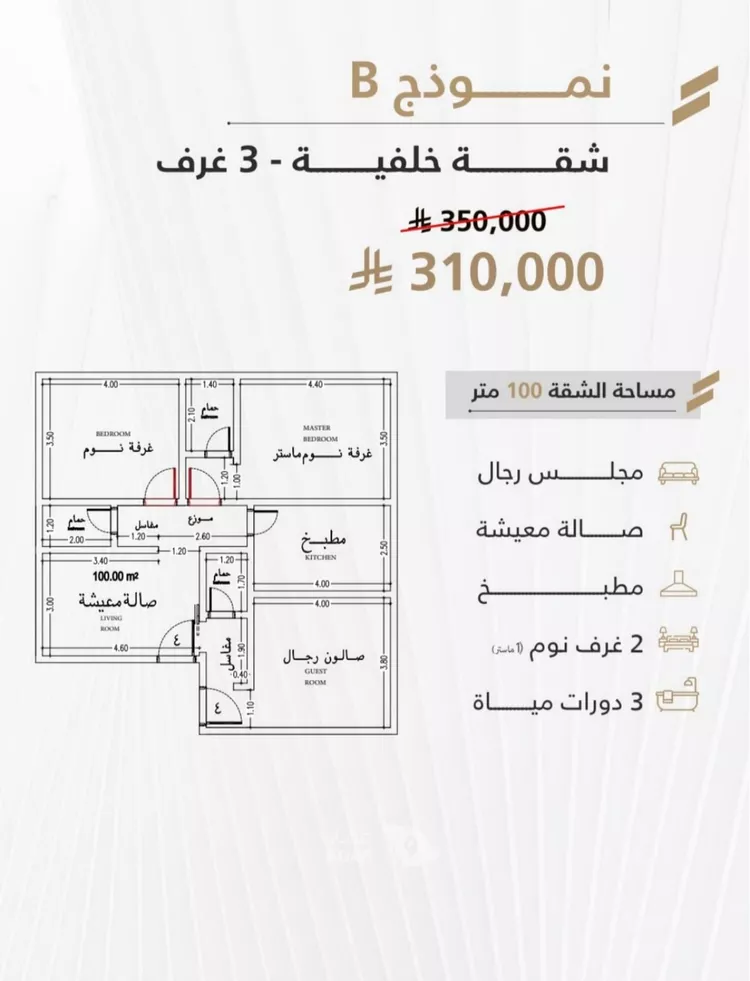 شقة للبيع في شارع محمد عبدالحي, حي الربوة, مدينة جدة, منطقة مكة المكرمة