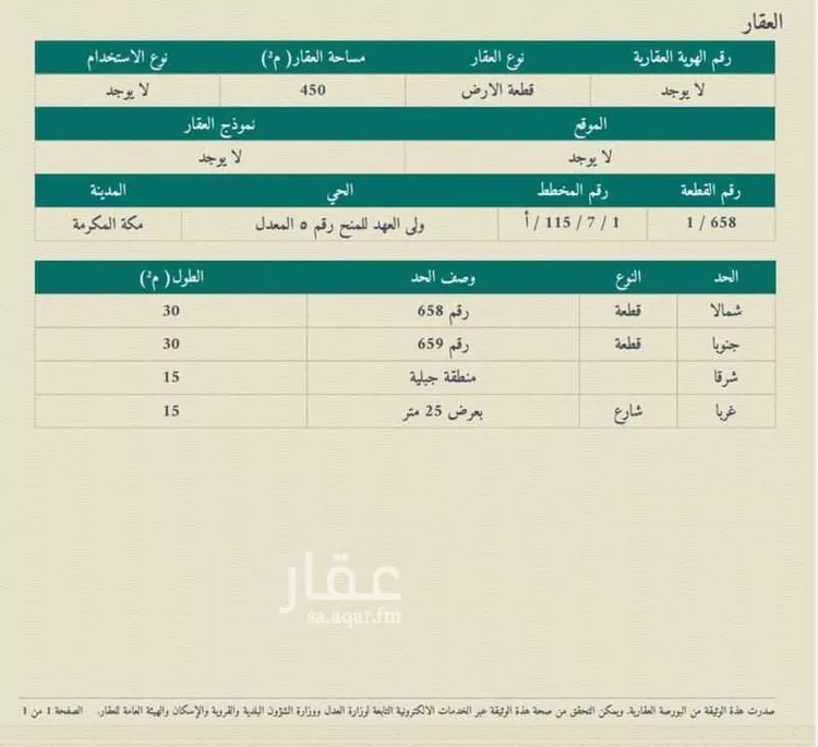 Land for Sale in Mecca Al Ukayshiyyah صورة 2