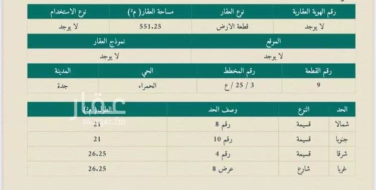 أرض للبيع في شارع الطاعه, حي الحمراء, مدينة جدة, منطقة مكة المكرمة صورة 3