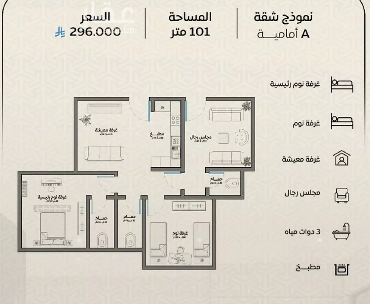 شقة للبيع في شارع عمر بن الحاجب, حي الريان, مدينة جدة, منطقة مكة المكرمة صورة 2