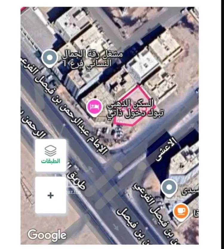 أرض للبيع في شارع شارع الأعشى, حي الروضة, مدينة تبوك, منطقة تبوك