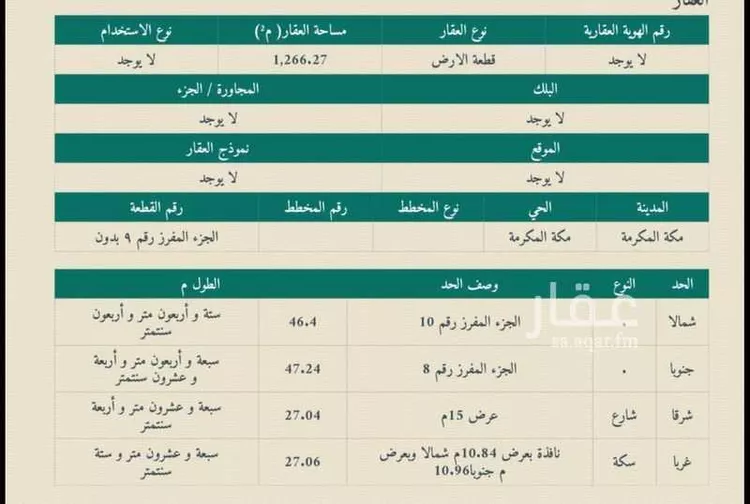 أرض للبيع في شارع 598 الحديبية 1 ، حي أم الجود ، مكة المكرمة ، منطقة مكة المكرمة