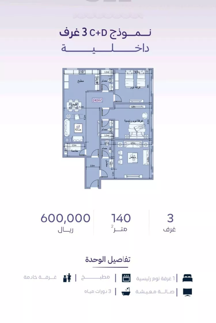 شقة للبيع في شارع خضر افندي, حي الزهراء, مدينة جدة, منطقة مكة المكرمة صورة 2