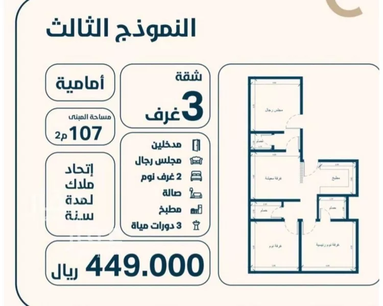 شقة للبيع في حي النعيم, مدينة جدة, منطقة مكة المكرمة صورة 4