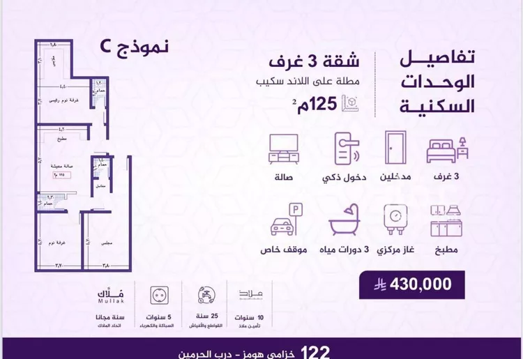 شقة للبيع في شارع احمد بن عيسى الرومي, حي الفيحاء, مدينة جدة, منطقة مكة المكرمة