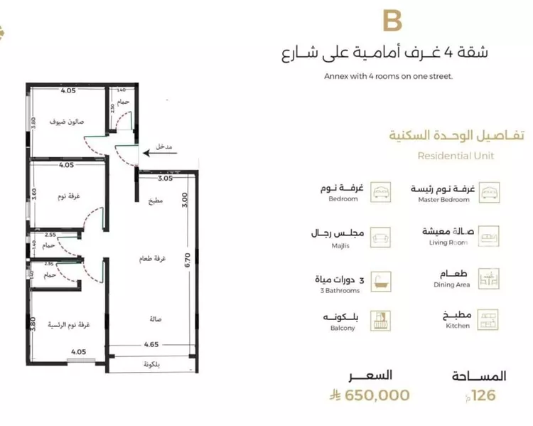 شقة للبيع في شارع الباديه, حي السلامة, مدينة جدة, منطقة مكة المكرمة صورة 2
