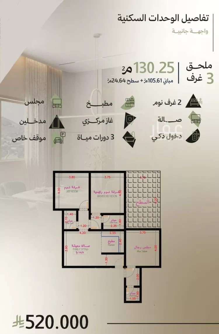 شقة للبيع في شارع مخطط العليا, حي أبحر الجنوبية, مدينة جدة, منطقة مكة المكرمة صورة 2