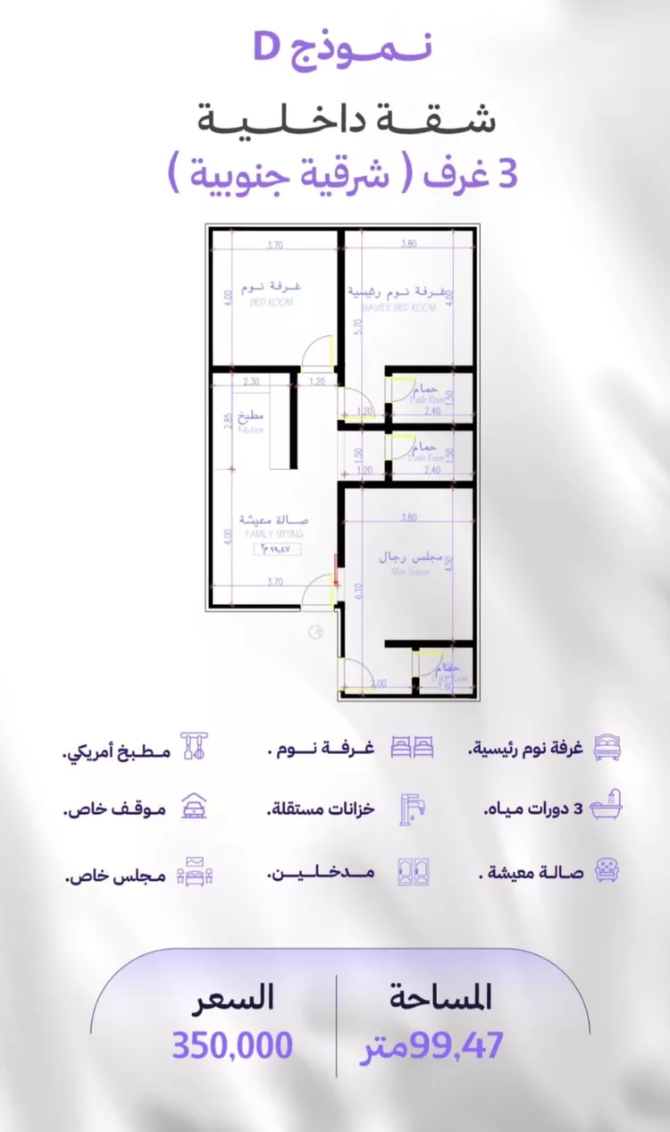 شقة للبيع في شارع الكاسب, حي المروة, مدينة جدة, منطقة مكة المكرمة صورة 2