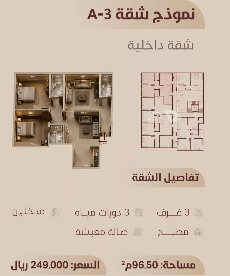 شقة للبيع في شارع ابي بكر الواسطي, حي الريان, مدينة جدة, منطقة مكة المكرمة 2