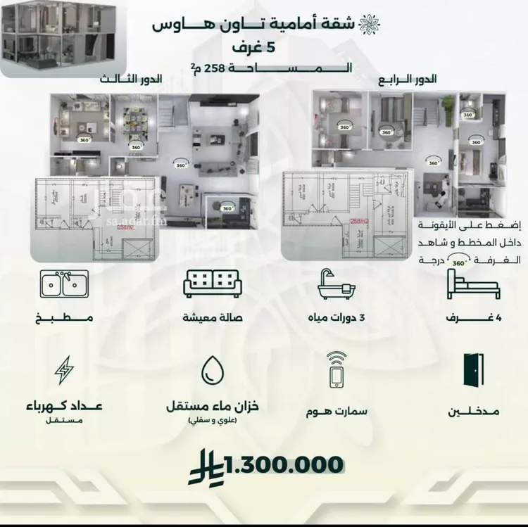 شقة للبيع في شارع حمزه بن عبدالمطلب, حي الشرفية, مدينة جدة, منطقة مكة المكرمة صورة 2