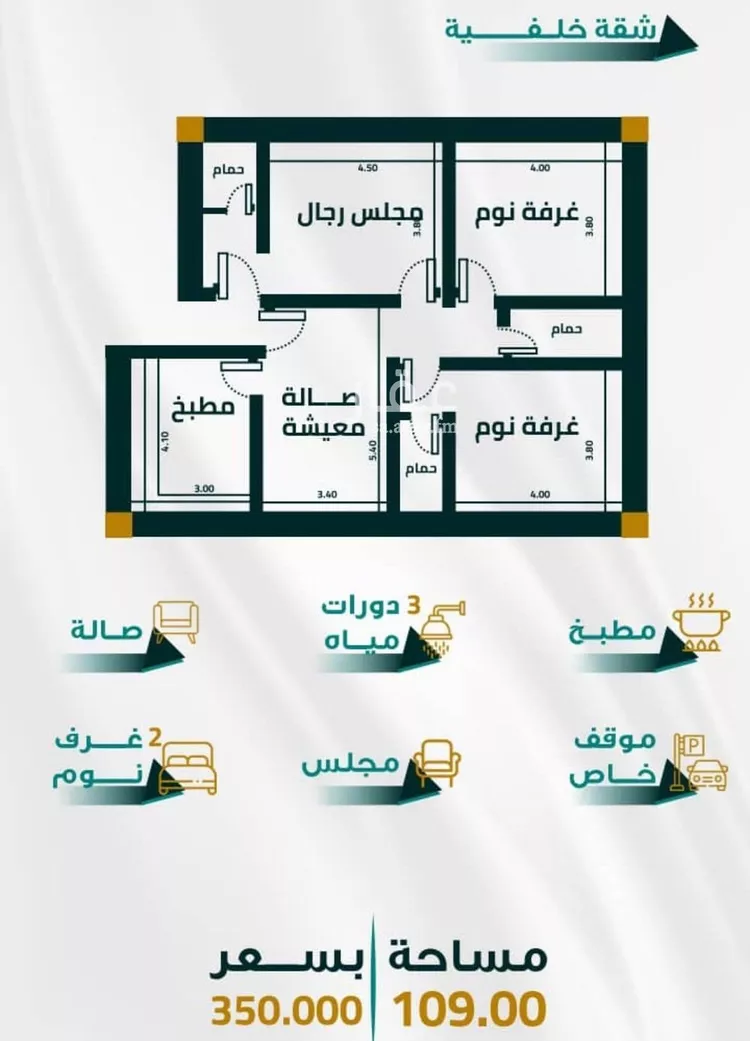 شقة للبيع في شارع ابو ذر الغفاري, حي الفيحاء, مدينة جدة, منطقة مكة المكرمة صورة 2