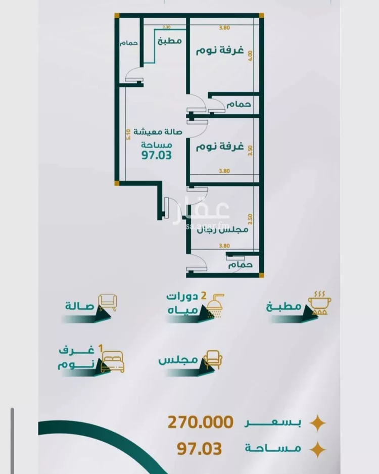 شقة للبيع في شارع الجرشي, حي مريخ, مدينة جدة, منطقة مكة المكرمة صورة 2