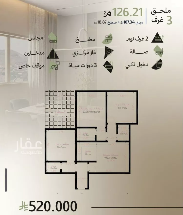 شقة للبيع في شارع العليا , حي أبحر الجنوبية, مدينة جدة, منطقة مكة المكرمة 7