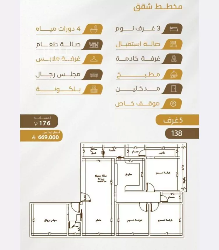 شقة للبيع في شارع عبدالله سليمان الفرعي, حي الورود, مدينة جدة, منطقة مكة المكرمة 14