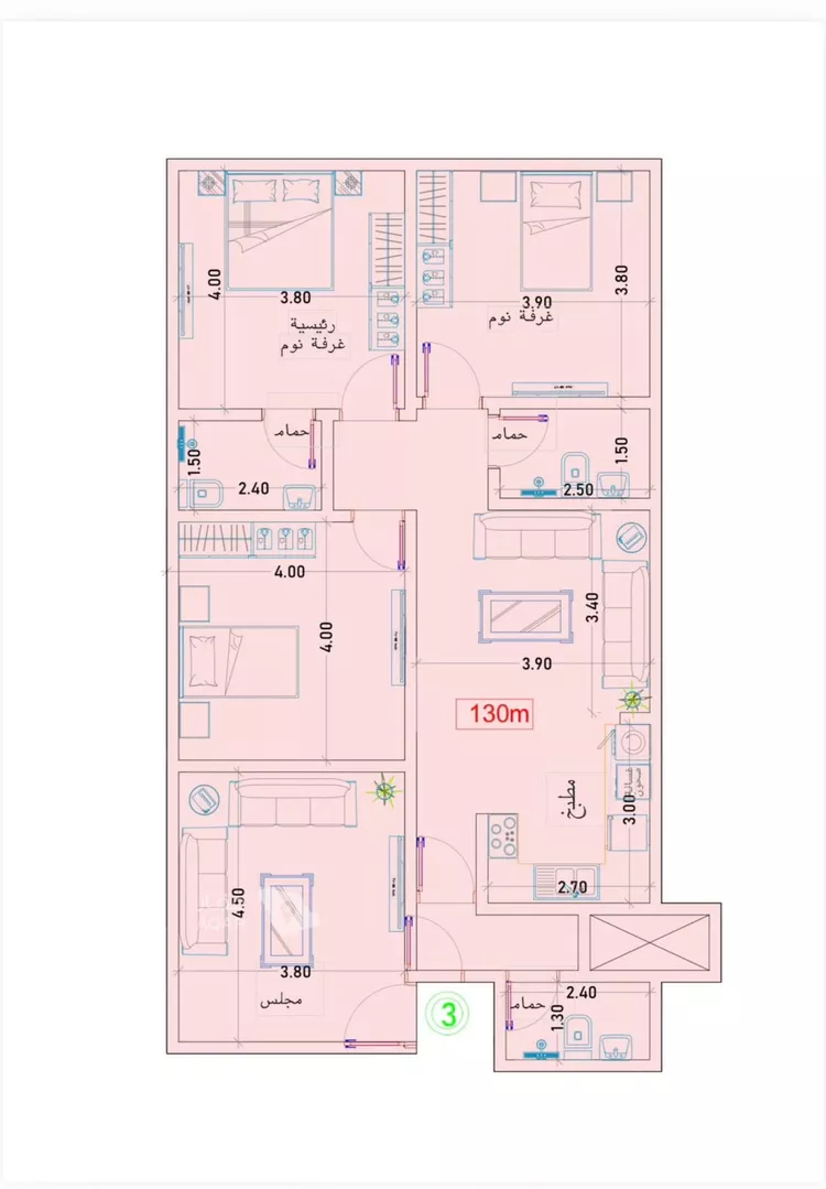 شقة للبيع في شارع الموسى فيو , حي حكومي1, مدينة جدة, منطقة مكة المكرمة 2