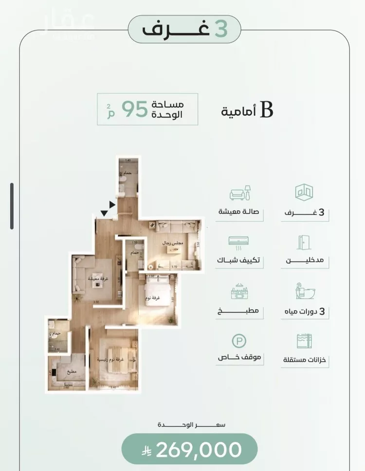 شقة للبيع في شارع الريان, حي الريان, مدينة جدة, منطقة مكة المكرمة صورة 2