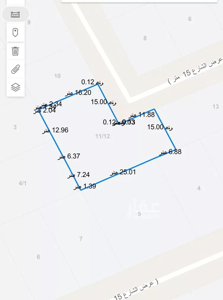 أرض للبيع في شارع النرجس, حي النرجس, مدينة بريدة, منطقة القصيم