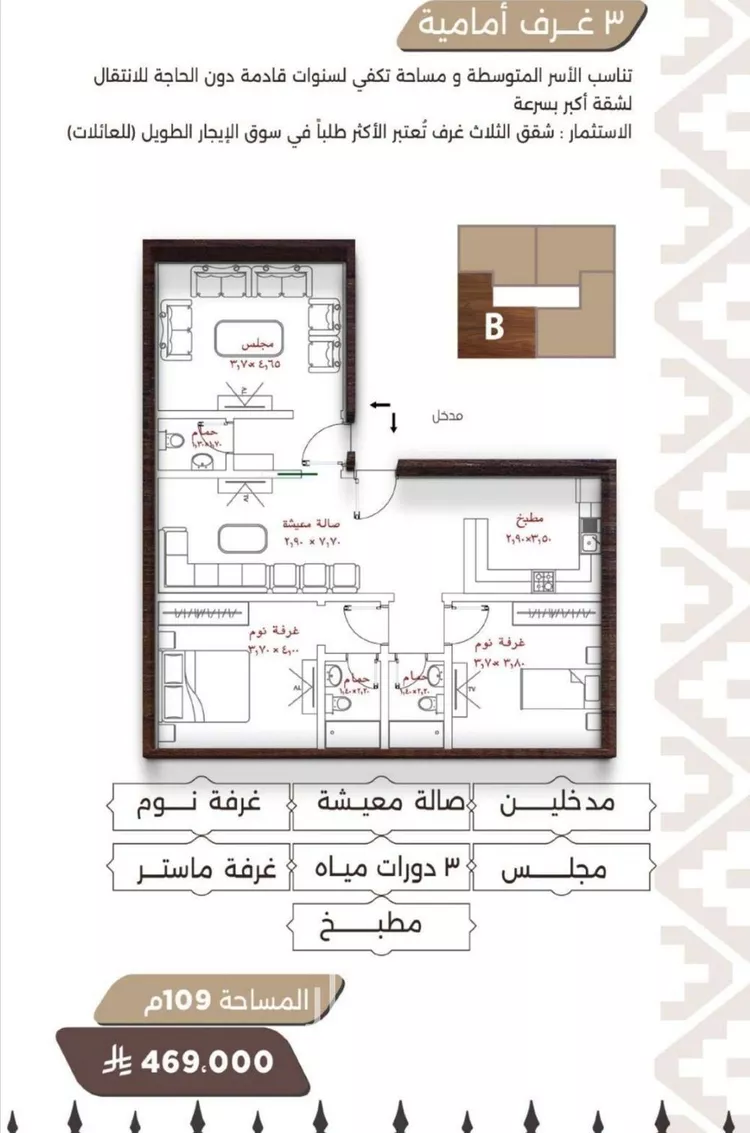 شقة للبيع في شارع اسيد بن الاخنس, حي النعيم, مدينة جدة, منطقة مكة المكرمة صورة 4