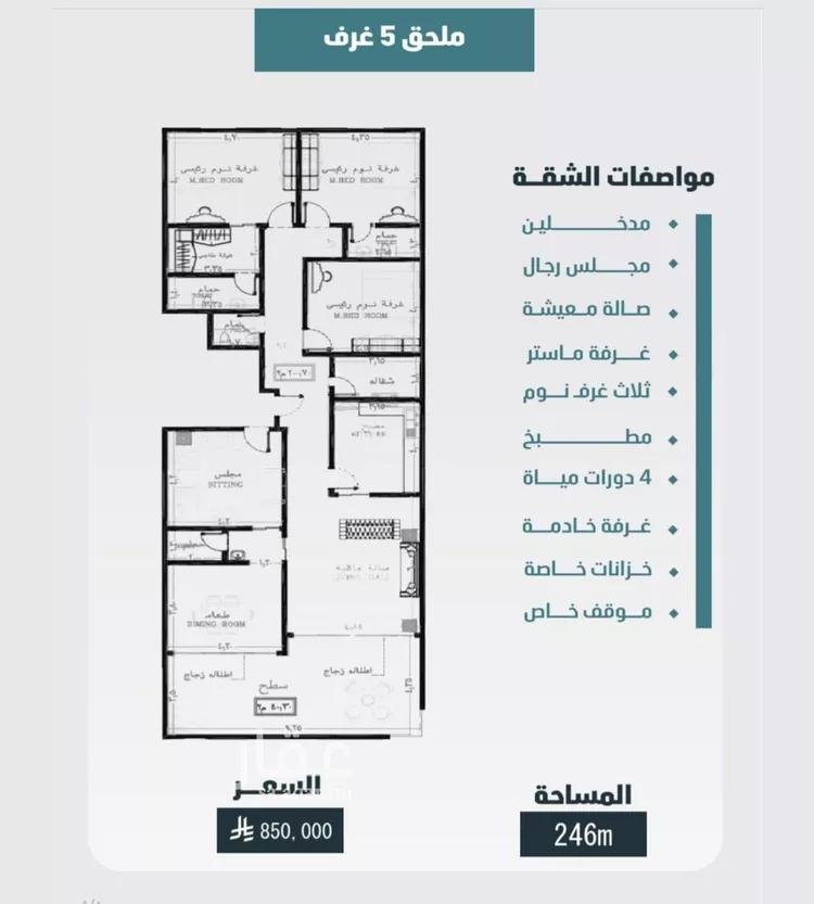 شقة للبيع في شارع ابي المحاسن النحوي, حي الورود, مدينة جدة, منطقة مكة المكرمة 1 صورة