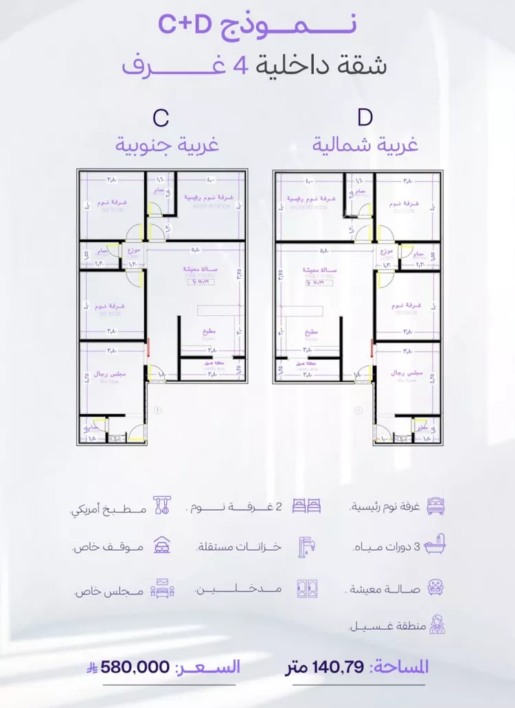 شقة للبيع في حي أبحر الجنوبية, مدينة جدة, منطقة مكة المكرمة 2