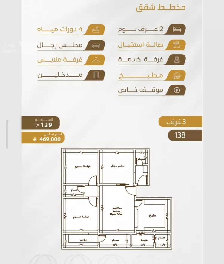 شقة للبيع في شارع عبدالله سليمان الفرعي, حي الورود, مدينة جدة, منطقة مكة المكرمة 2
