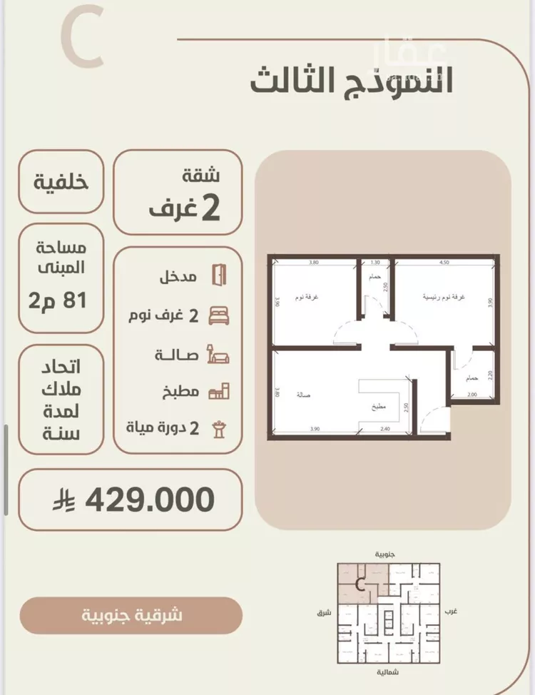شقة للبيع في شارع احمد محمد السباعي, حي الروضة, مدينة جدة, منطقة مكة المكرمة