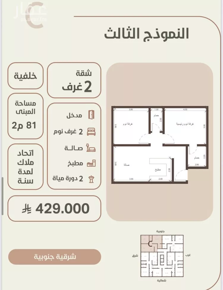 شقة للبيع في شارع احمد محمد السباعي, حي الروضة, مدينة جدة, منطقة مكة المكرمة