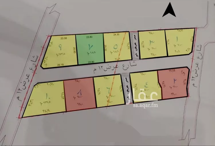 أرض للبيع في شارع شارع عرض 12 م, حي لزمه, مدينة احد رفيده, منطقة عسير