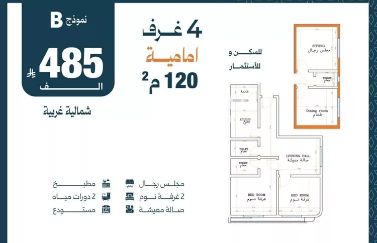 شقة للبيع في حي الصفاء, مدينة جدة, منطقة مكة المكرمة صورة 3