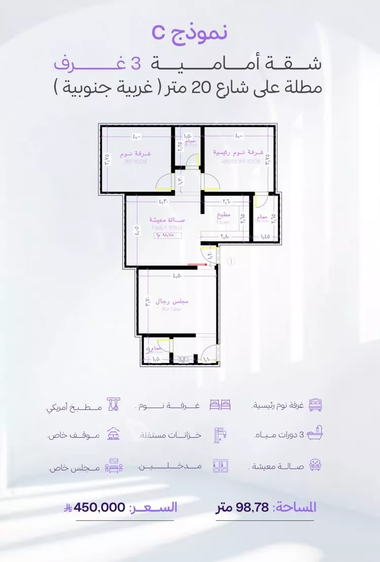 شقة للبيع في حي أبحر الجنوبية, مدينة جدة, منطقة مكة المكرمة صورة 2