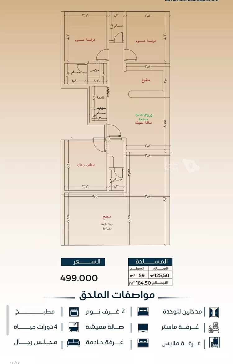 شقة للبيع في شارع عبدالرحمن ابن العباس, حي البوادي, مدينة جدة, منطقة مكة المكرمة 3