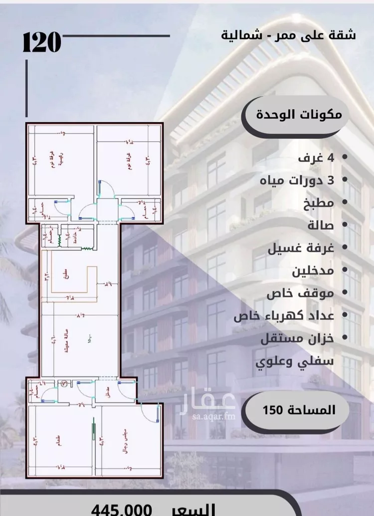 شقة للبيع في شارع الواحة, حي الواحة, مدينة جدة, منطقة مكة المكرمة